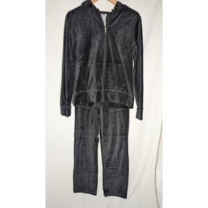 Everlast Vintage Two Piece Womens Velour Track Suit Sz Small Full Zip Pockets